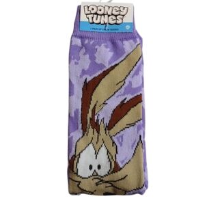 Looney Tunes Wile E. Coyote Crew Socks  Men's Unisex  Bundle And Save